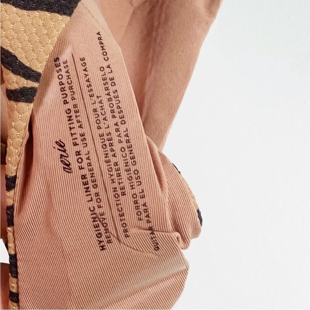 NEW Aerie Tiger Pique High Rise High Cut Swimsuit Bikini Bottoms